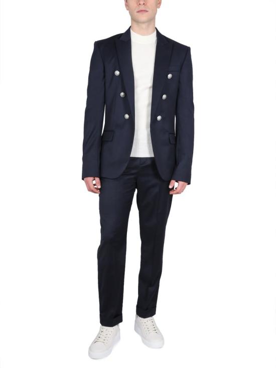  발망 스트레이트 팬츠 BH1PM030 WB126UB BLUE - BALMAIN