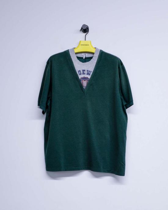  로에베 긴팔 티셔츠 컬리지에이트 루즈핏 티셔츠 - LOEWE