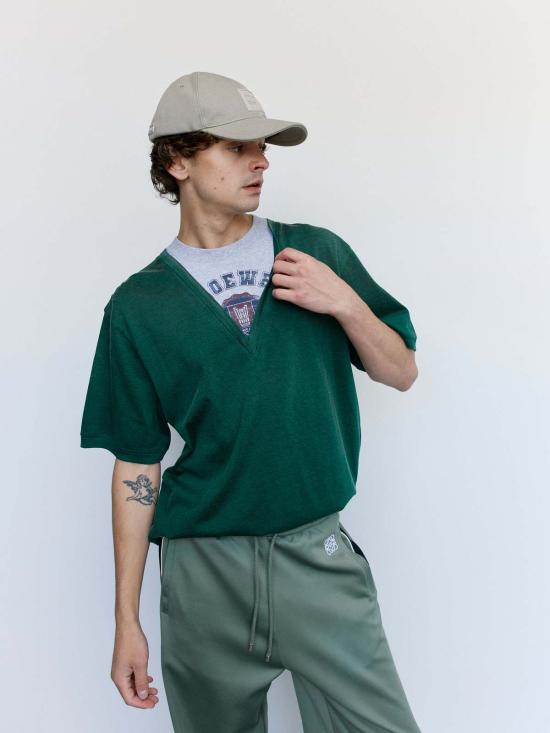  로에베 긴팔 티셔츠 컬리지에이트 루즈핏 티셔츠