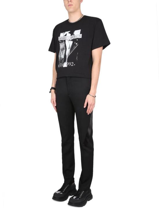 알렉산더 맥퀸 스트레이트 팬츠 735150 QUU911000 Black - ALEXANDER MCQUEEN