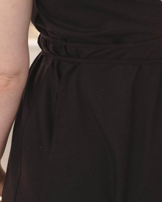  베이스레인지 롱 원피스 아이 드레스 블랙 - BASERANGE