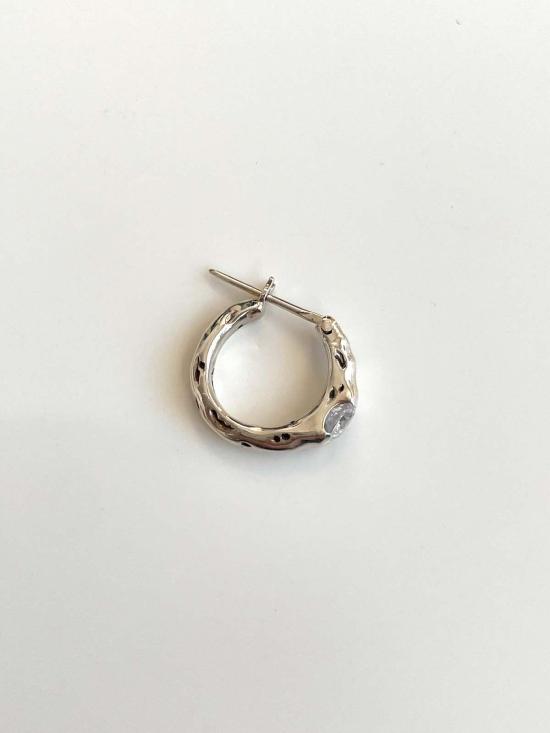  E.M. 이어링 싱글 스톤 허기  실버 - OTHER BRANDS