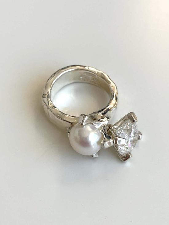  이엠 반지 E.M. 진주 + 돌