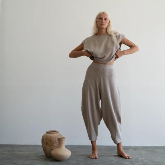  Avy & Co. 스트레이트 팬츠 엘크 니트 볼륨 팬츠 - OTHER BRANDS