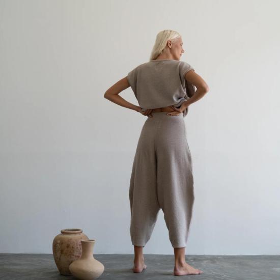  Avy & Co. 스트레이트 팬츠 엘크 니트 볼륨 팬츠 - OTHER BRANDS