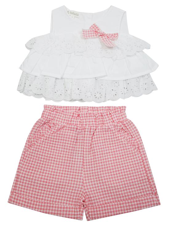 25SS [키즈] 라라루 캐주얼 세트 CCTL014P 232 LAMPONE ROSSO