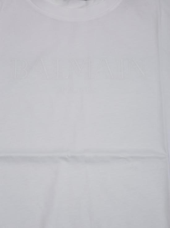 25FW [키즈] 발망 티셔츠 BX8Q81 Z3186 100 WHITE BIANCO - BALMAIN