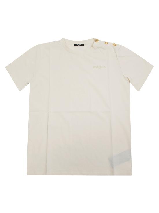 25FW [키즈] 발망 티셔츠 BX8R51 Z3186 109OR NUDE ORO BIANCO