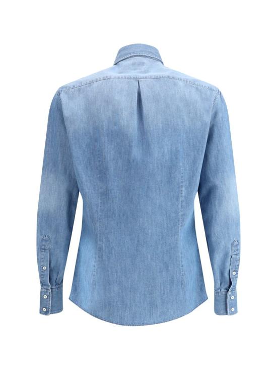 25FW 브루넬로 쿠치넬리 데님 셔츠 MH1921718 C8333 BLUE - BRUNELLO CUCINELLI