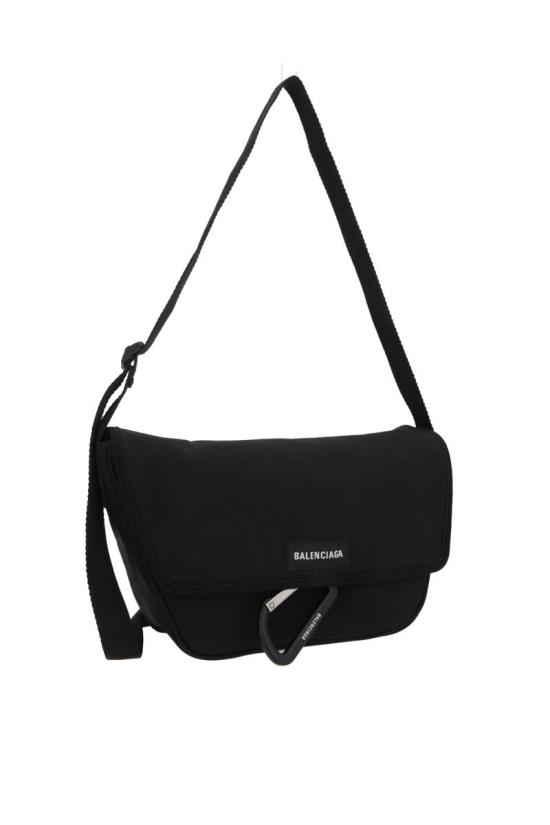 25FW 발렌시아가 익스플로러 스몰 플랩 메신저 백 8348312ABXO1000 Black - BALENCIAGA