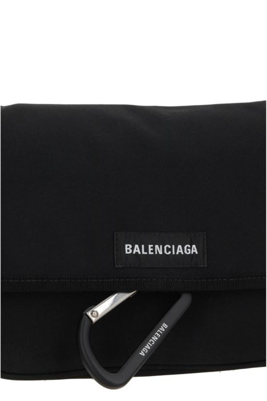 25FW 발렌시아가 익스플로러 스몰 플랩 메신저 백 8348312ABXO1000 Black - BALENCIAGA