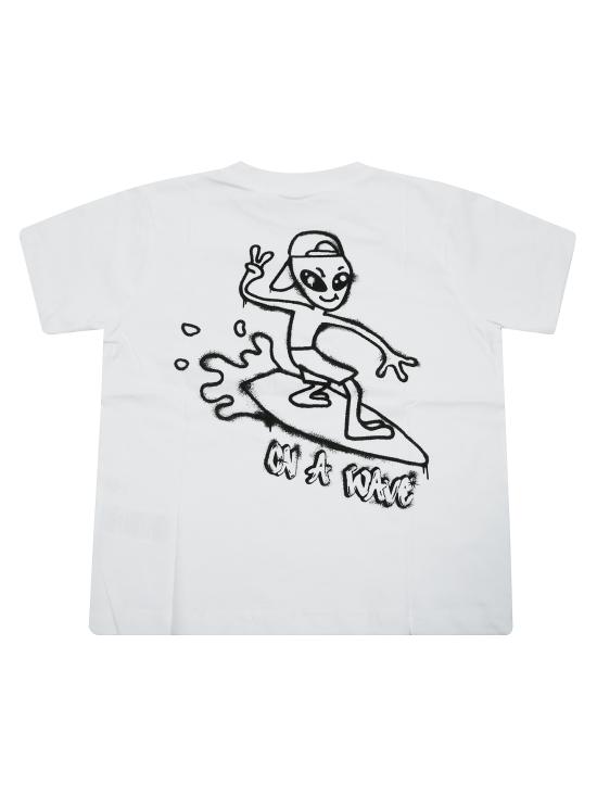 25SS [키즈] 몰로 티셔츠 1S25A214 RODNEY 3965 BIANCO - MOLO