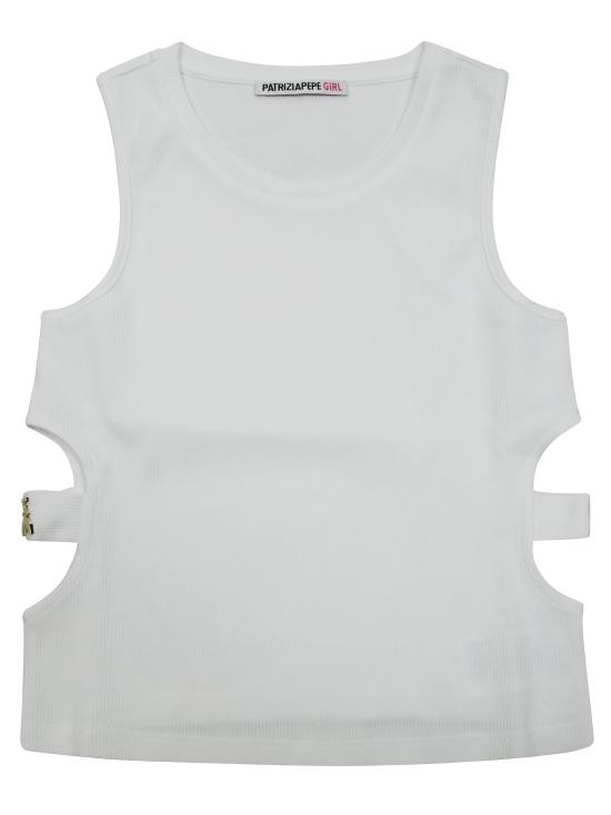 25SS [키즈] 파트리지아페페 탑 7M0894 J267 W103 BIANCO