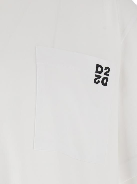 25FW 디스퀘어드2 반팔 티셔츠 S74GD1475D20033963 White black - DSQUARED2