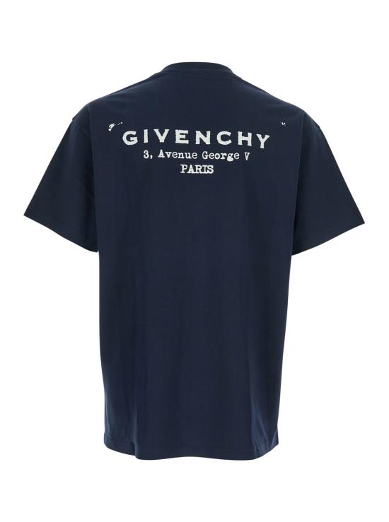 25FW 지방시 반팔 티셔츠 BM71NK3YRJ499 Blu - GIVENCHY