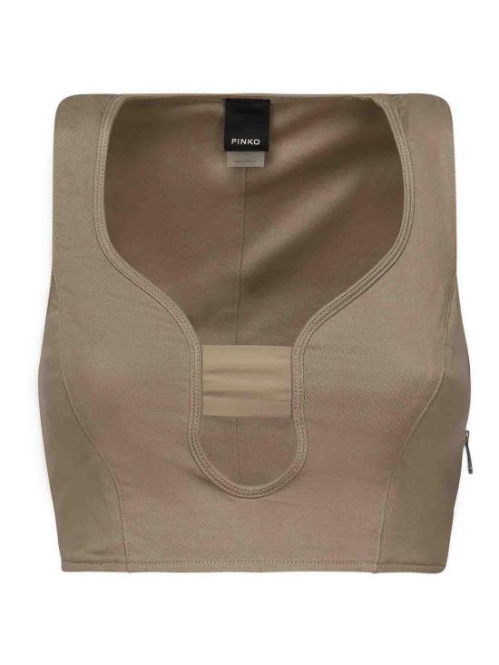  핑코 민소매 티셔츠 1046662EGU95 Beige