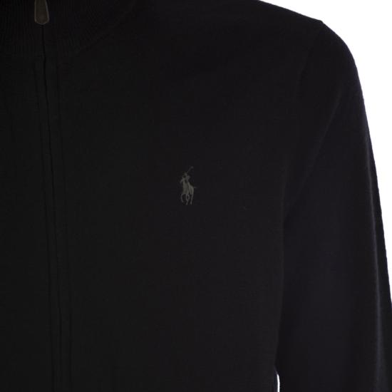 25FW 폴로 랄프로렌 로고 자수 지퍼 가디건  710974149 BLACK - POLO RALPH LAUREN