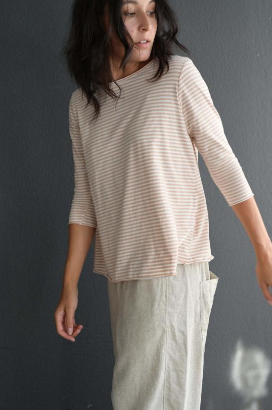  라보아트 반팔 티셔츠 Labo.Art Maglia Jeppe 탑 스트라이프 - LABO.ART