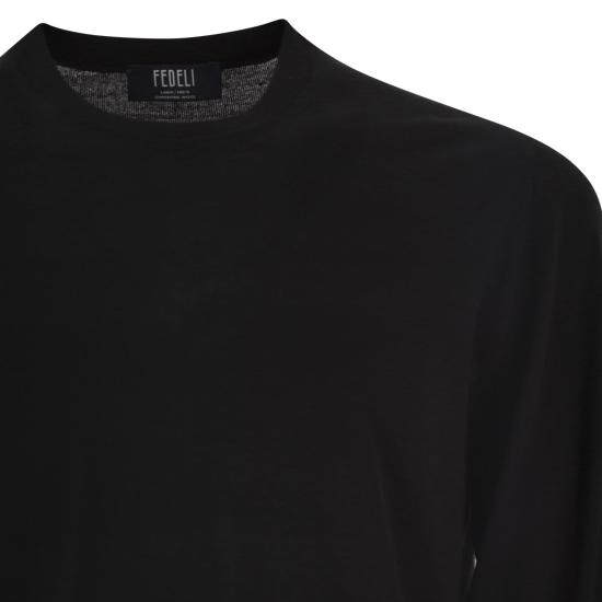 25FW 페델리 긴팔 티셔츠 MU007012 BLACK - FEDELI