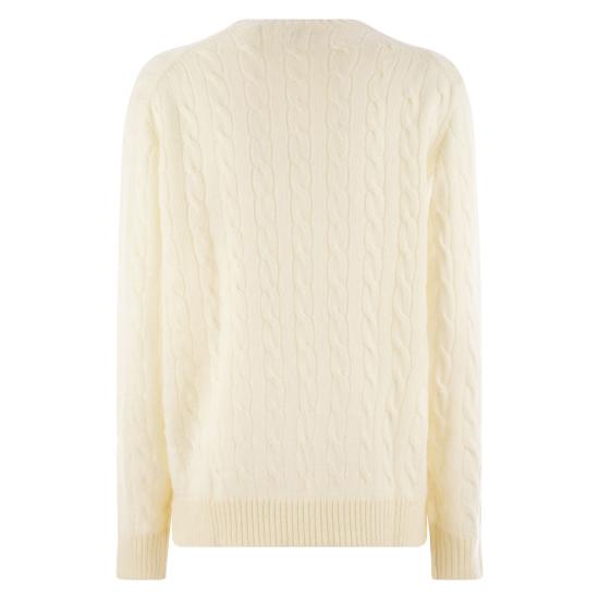 25FW 폴로 랄프로렌 폴로 자수 케이블 니트 스웨터 211972115 CREAM - POLO RALPH LAUREN