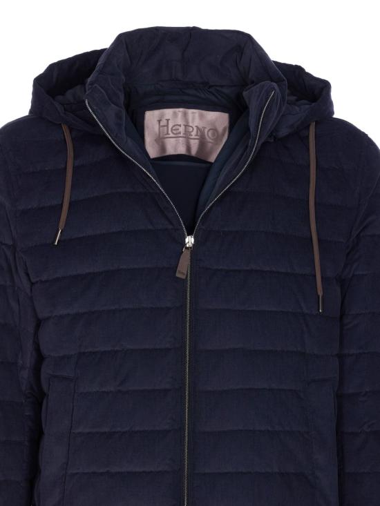 25FW 에르노 라이트 코듀로이 리조트 다운 자켓  PI00105UR132659200 BLUE - HERNO