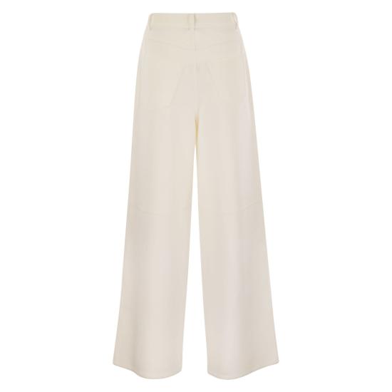 25FW 에스막스마라 MERLOT 메를로 코튼 팬츠 2529786021600 WHITE - 'S MAX MARA