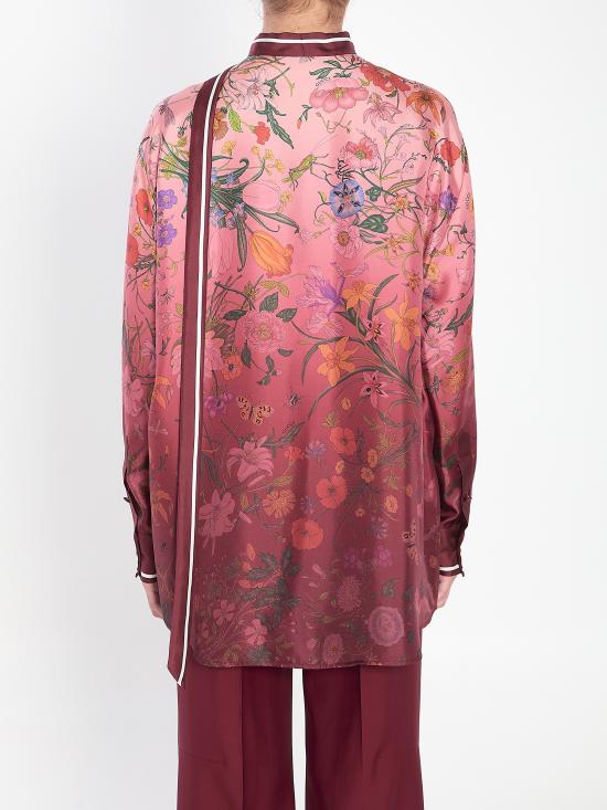 25FW 구찌 그라데이드 플로럴 롱 슬리브 셔츠  835617ZATG8 5057 PINK - GUCCI