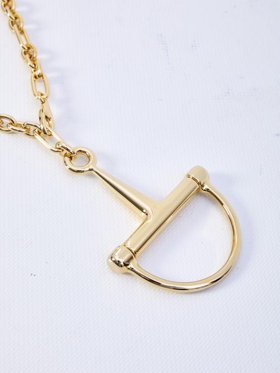 25FW 구찌 하프 홀스빗 목걸이 850374I4600 0912 GOLD