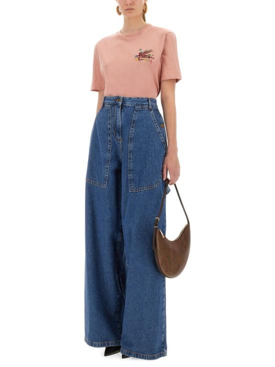 25FW 에트로 반팔 티셔츠 WRMA0005 AR362M0179 PINK - ETRO