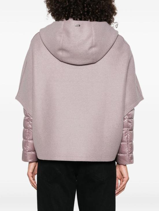 25FW 에르노 펠트 울 & 울트라라이트 나일론 리조트 케이프 PI00154DR333724400 PINK - HERNO