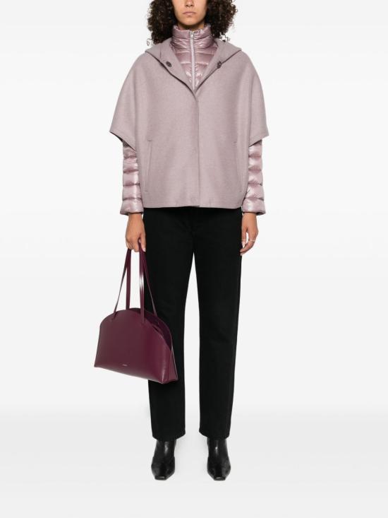 25FW 에르노 펠트 울 & 울트라라이트 나일론 리조트 케이프 PI00154DR333724400 PINK - HERNO