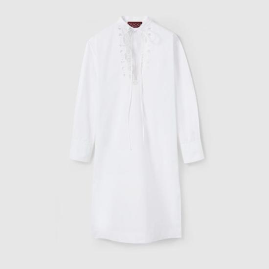 25FW 구찌 미디 원피스 832027Z8B14 9000 WHITE