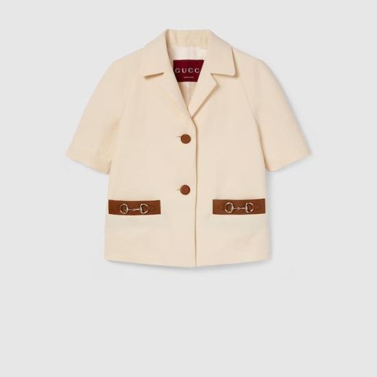 25FW 구찌 남성 리넨 캔버스 재킷 823783Z8B1V 9853 WHITE