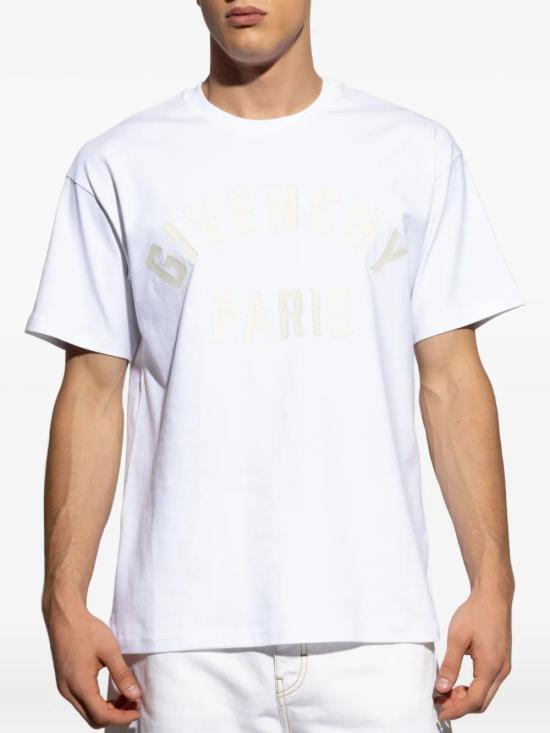 25FW 지방시 맥시 로고 코튼 티셔츠 BM71NK3YRS 100 WHITE - GIVENCHY
