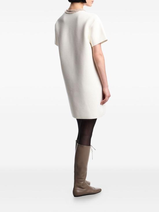 25FW 엠포리오 아르마니 숏 원피스 EW001237AF18159M0001 WHITE - EMPORIO ARMANI