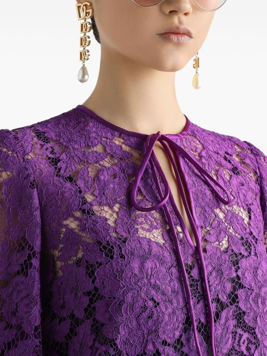 25FW 돌체앤가바나 숏 원피스 F6DJOTHLM7LF0571 PURPLE - DOLCE & GABBANA