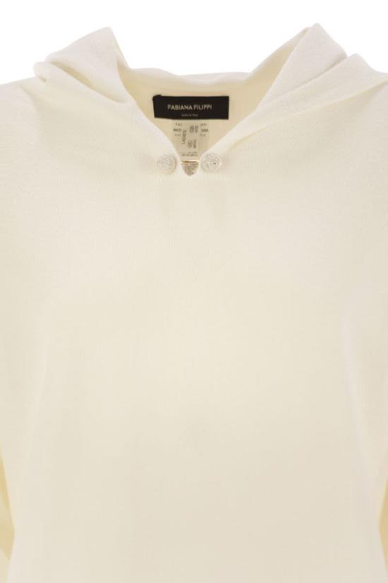 25FW 파비아나 필리피 후드 티셔츠 MAD215F046L517 25 WHITE - FABIANA FILIPPI
