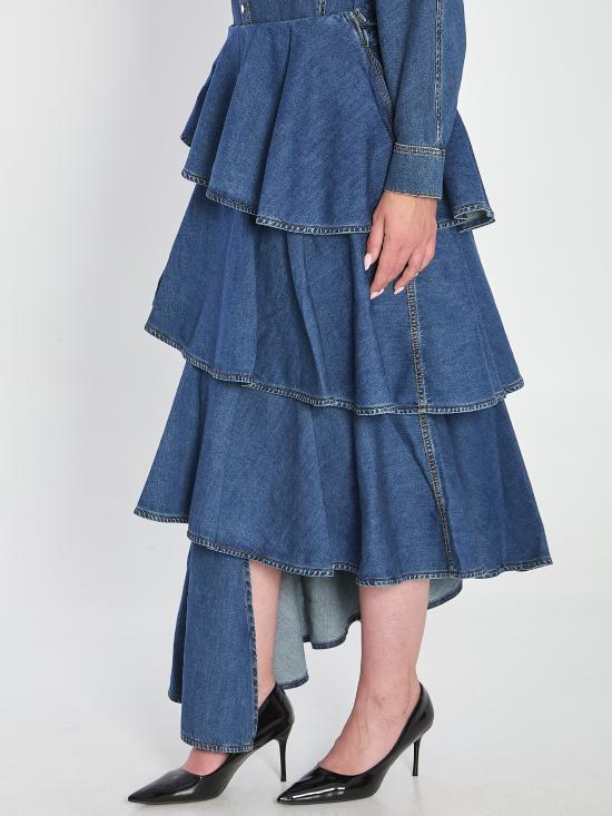 25FW 알라이아 데님 스커트 AA9J2358D004B 505 BLUE - ALAIA