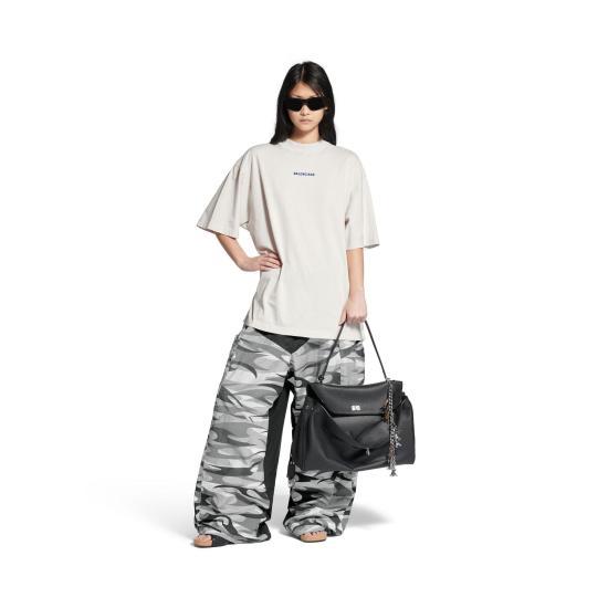 25FW 발렌시아가 백 티셔츠 미디움 핏 764235TSVO9 8016 WHITE - BALENCIAGA