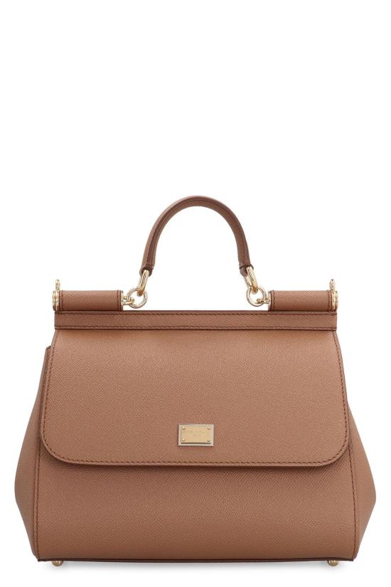 26FW 돌체앤가바나 라지 시실리 핸드백 BB6002B1001 8M417 BROWN