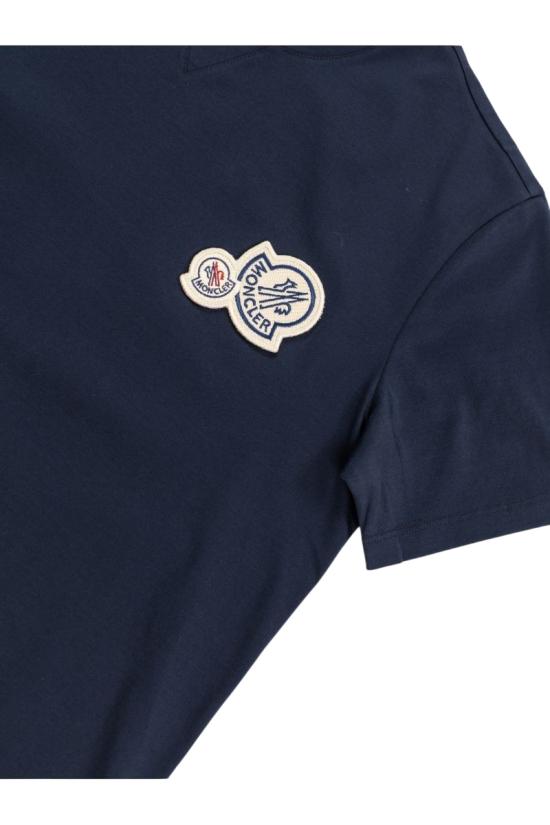 25FW 몽클레어 더블 로고 패치 코튼 티셔츠  8C000358390Y773 - MONCLER