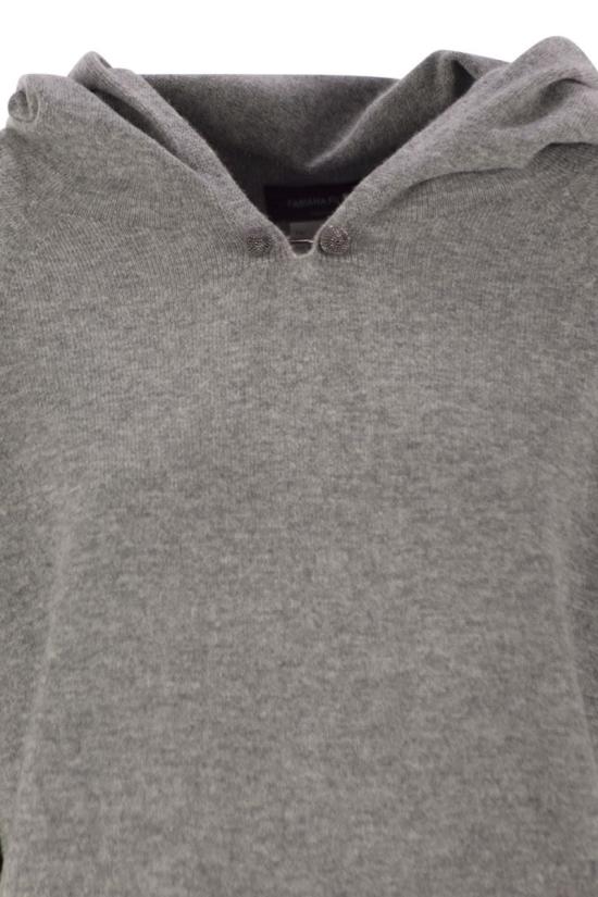 25FW 파비아나 필리피 후드 티셔츠 MAD215F046L517 8132 GREY - FABIANA FILIPPI