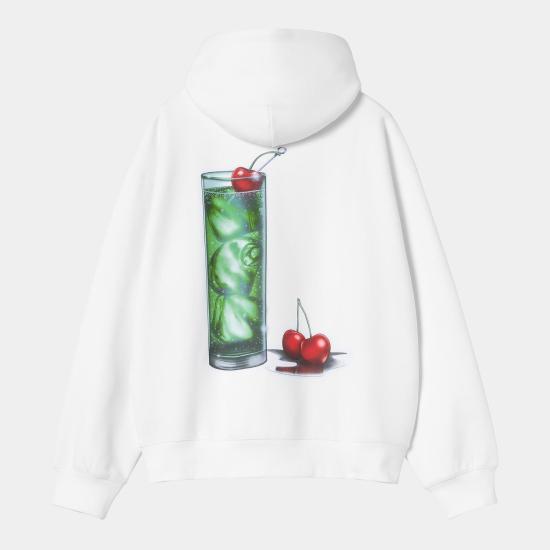 25FW 칼하트 WIP 체리 프린트 후드 집업 I035191 02XX WHITE - CARHARTT WIP