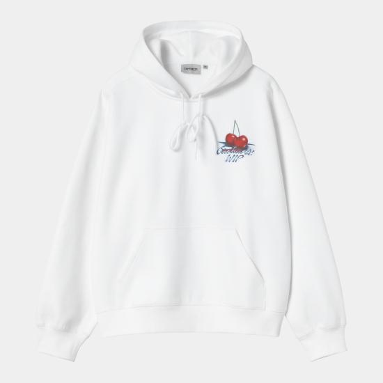 25FW 칼하트 WIP 체리 프린트 후드 집업 I035191 02XX WHITE