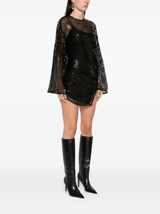 25FW 디 아티코 숏 원피스 251WCA00453 PLL009AA100 Black - THE ATTICO