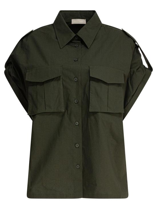 25SS 엘리 사브 블라우스 SH089NS25PO009 PALM SHADE GREEN