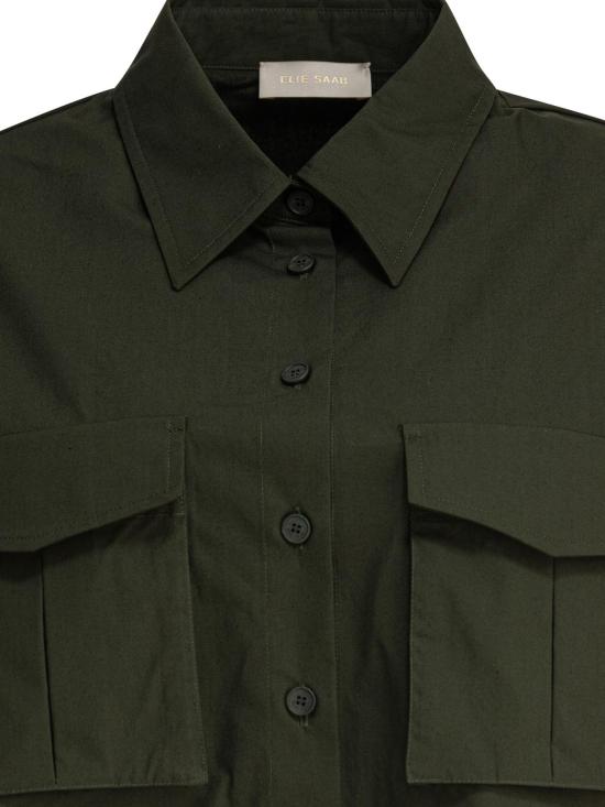 25SS 엘리 사브 블라우스 SH089NS25PO009 PALM SHADE GREEN - ELIE SAAB