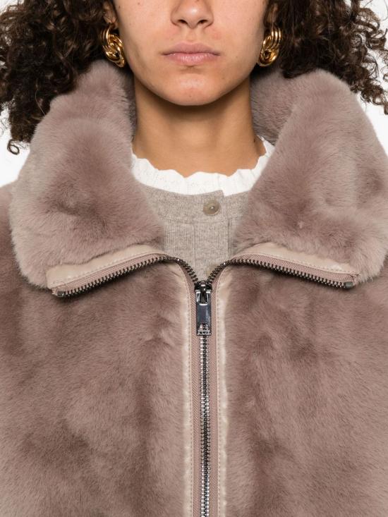 25FW 핑코 베스트 DEYN105107 A2WND01 Beige - PINKO