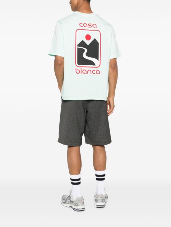 25FW 카사블랑카 반팔 티셔츠 MPF25JTS044 03GREEN Green - CASABLANCA