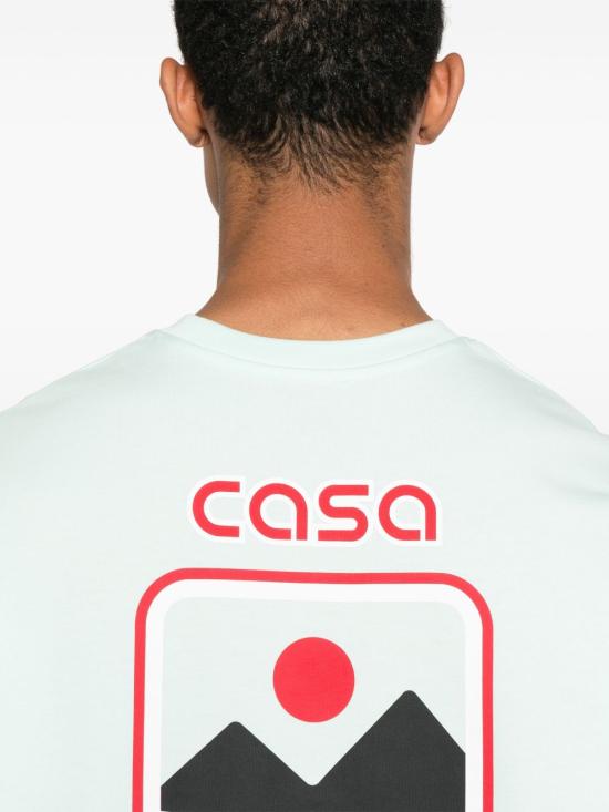 25FW 카사블랑카 반팔 티셔츠 MPF25JTS044 03GREEN Green - CASABLANCA